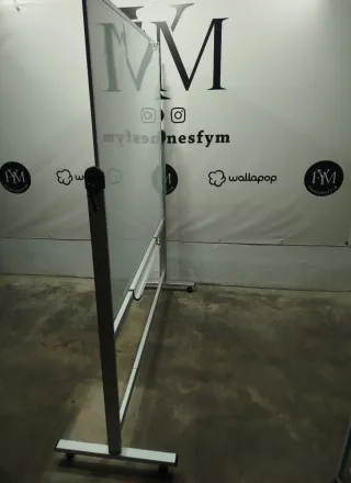 PIZARRA BLANCA MAGNETICA DOBLE CARA 150X120 MOVIL