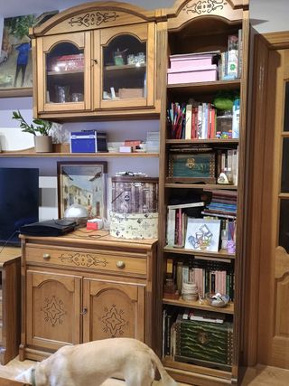 Mueble salón rústico pino macizo