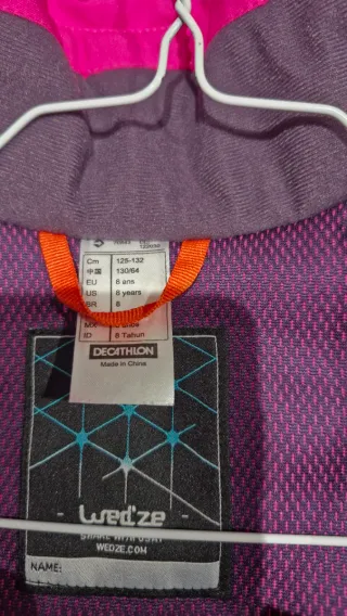 Chaqueta ski esqui Wedze JKT 900 Rosa Niña talla 8