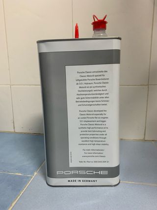 Lata Aceite Porsche Classic Motor Oil Vacía