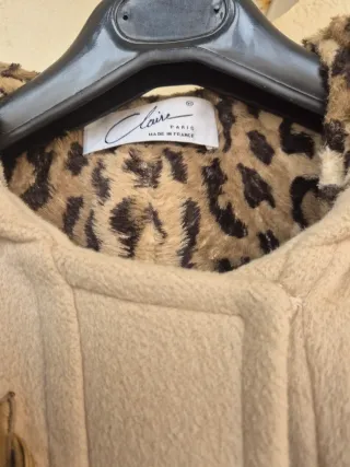 Trenca Lana y Cachemira Mujer Beige oversize (XXL)