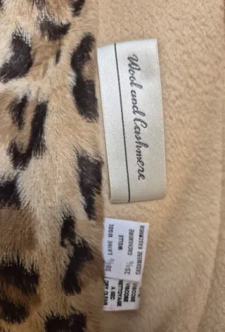 Trenca Lana y Cachemira Mujer Beige oversize (XXL)