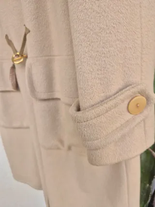 Trenca Lana y Cachemira Mujer Beige oversize (XXL)