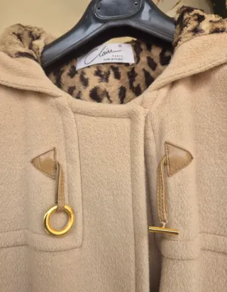 Trenca Lana y Cachemira Mujer Beige oversize (XXL)