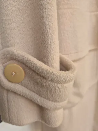 Trenca Lana y Cachemira Mujer Beige oversize (XXL)