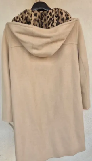 Trenca Lana y Cachemira Mujer Beige oversize (XXL)