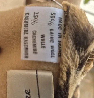 Trenca Lana y Cachemira Mujer Beige oversize (XXL)