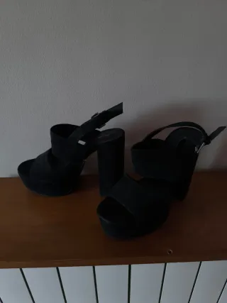 Sandalias negras talla 36 - pull & bear