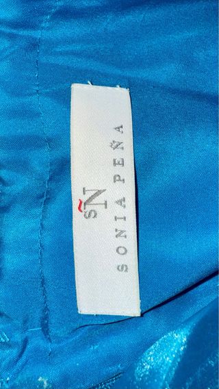 Vestido largo de fiesta Sonia Peña T42 azul - boda