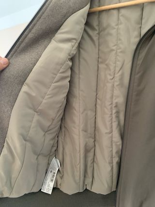 Cazadora Mango Verde Talla M Color caqui