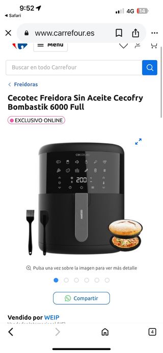 Cecotec Freidora Cecofry Bombastik 6000