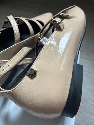 Bailarinas Popa Beige con Hebillas