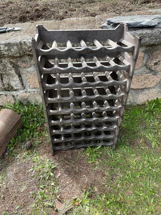 Botellero plástico marrón 6 botellas