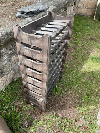 Botellero plástico marrón 6 botellas