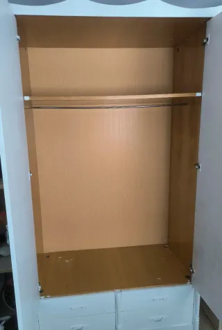 Armario blanco madera 109x55x200