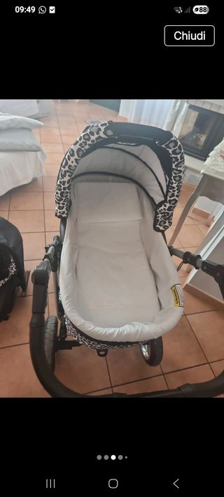 Trio passeggino leopardato