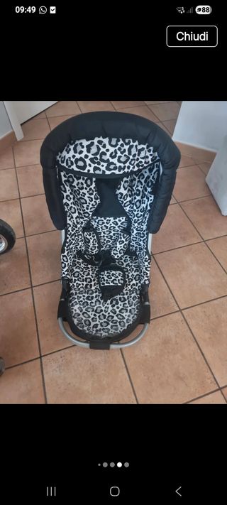 Trio passeggino leopardato