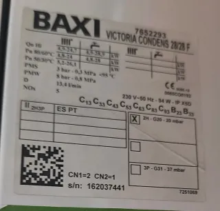 Caldera Baxi Victoria Condens 28/28 F