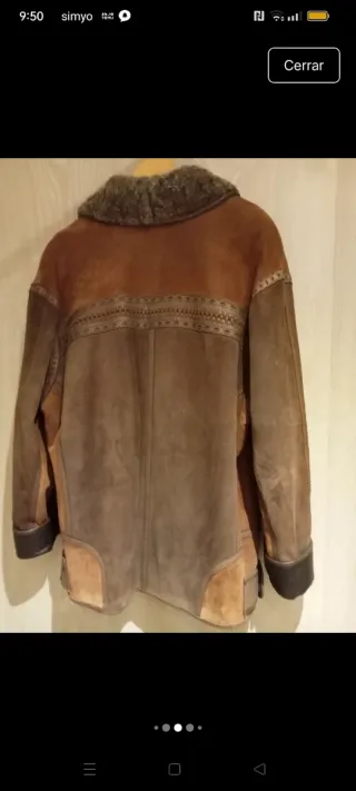 Pelliza Piel Vintage Juan Alocen Marrón