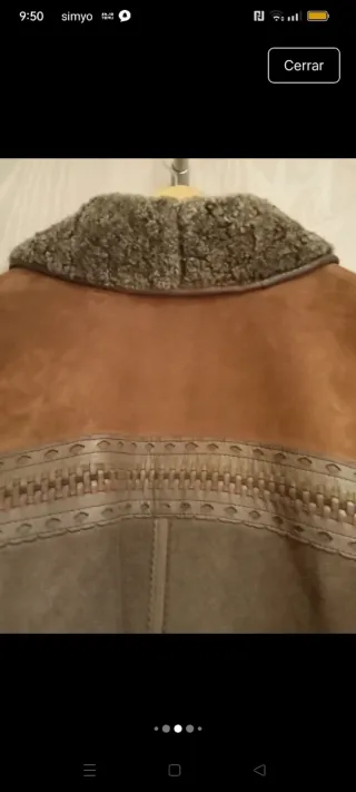 Pelliza Piel Vintage Juan Alocen Marrón