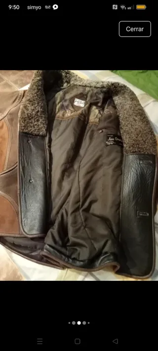 Pelliza Piel Vintage Juan Alocen Marrón