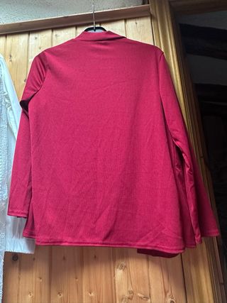 Conjunto punto granate jersey y chaqueta talla 44