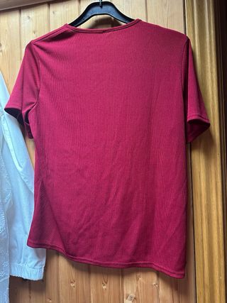 Conjunto punto granate jersey y chaqueta talla 44