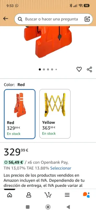 2 Barreras vial extensible plegable