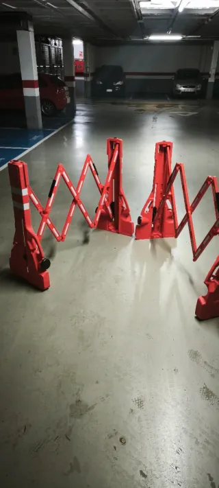 2 Barreras vial extensible plegable