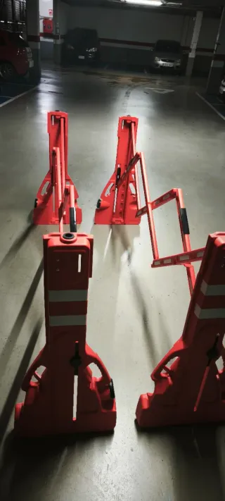 2 Barreras vial extensible plegable