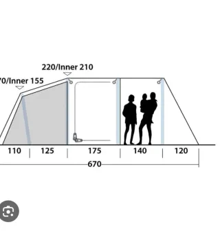 Tienda Outwell Stone Lake 5P Hinchable