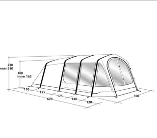 Tienda Outwell Stone Lake 5P Hinchable