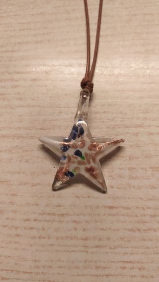 Collana ciondolo stella vetro multicolor