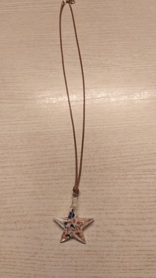 Collana ciondolo stella vetro multicolor