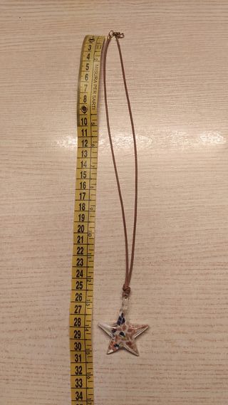 Collana ciondolo stella vetro multicolor