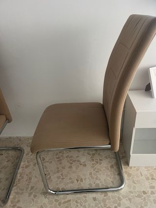 Juego 4 Sillas Comedor Beige