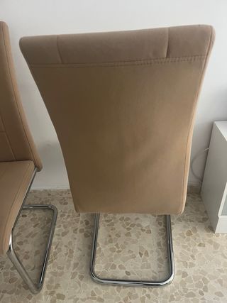 Juego 4 Sillas Comedor Beige