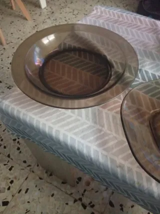 Juego ensaladeras y bandejas de cristal