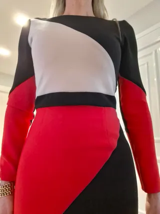 Vestido Dolores Promesas Negro Rojo Nude