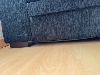 Sofá 3 plazas tela negro y multicolor