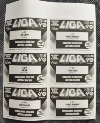 18 Cromos La Liga Este 2025-26 Jugones