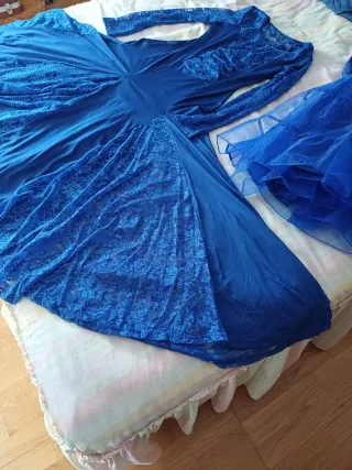 Vestido de baile azul talla M, o 42