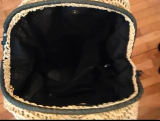 Bolso de mimbre y piel