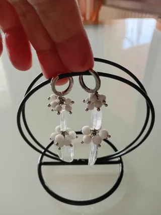 3 Paia Orecchini Argento e Perle