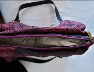 Bolso Gianni Conti Piel Pitón Burdeos