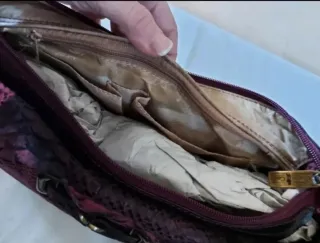 Bolso Gianni Conti Piel Pitón Burdeos