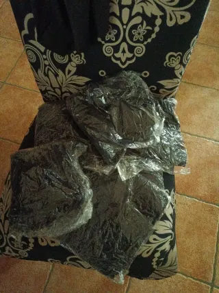 Fundas de silla de tela elástica negras