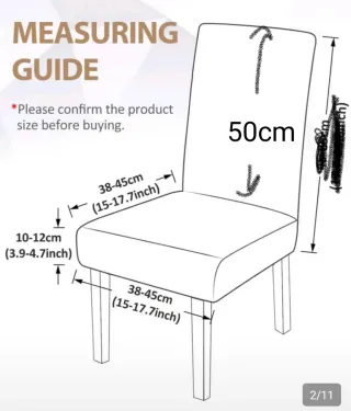 Fundas de silla de tela elástica negras