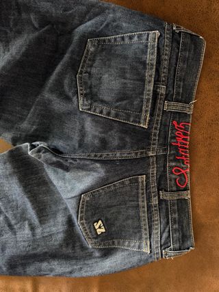 Jeans tiro bajo azul