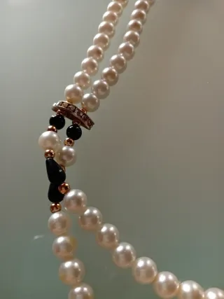 Girocollo perle doppio filo